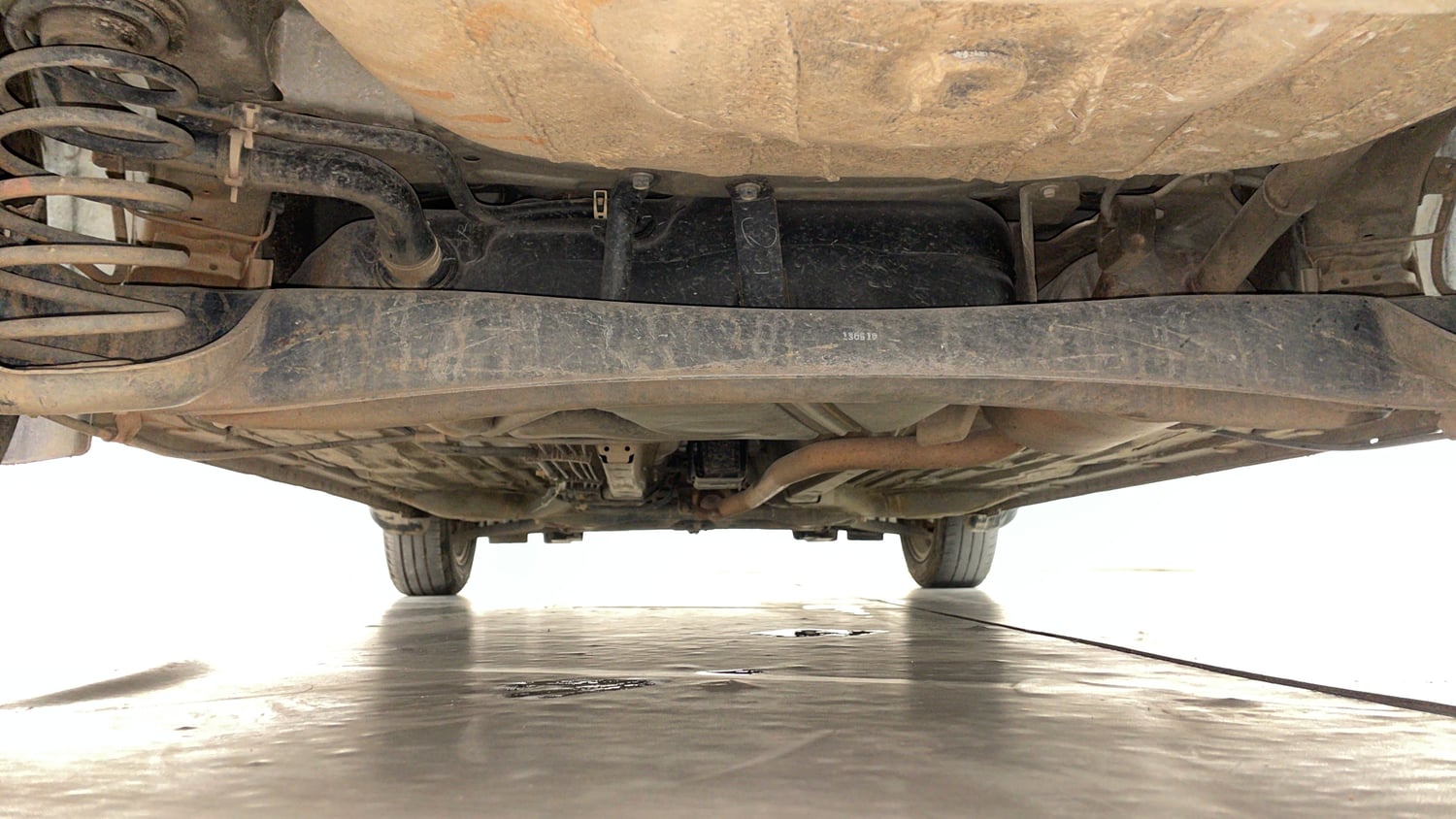 Used 2019 Honda Amaze 1.2 V MT Petrol Petrol Manual extra REAR UNDERBODY VIEW (TAKEN FROM REAR)