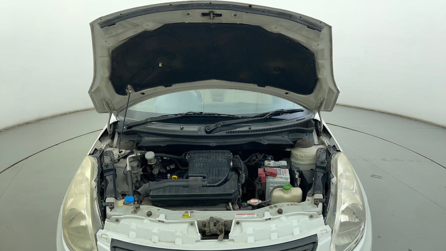 Used 2012 Maruti Suzuki Swift Dzire VXI Petrol Manual engine ENGINE & BONNET OPEN FRONT VIEW