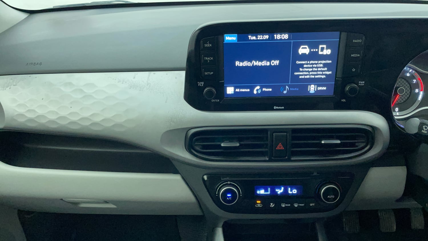 Used 2020 Hyundai Grand i10 Nios Sportz 1.2 Kappa VTVT Petrol Manual interior MUSIC SYSTEM & AC CONTROL VIEW