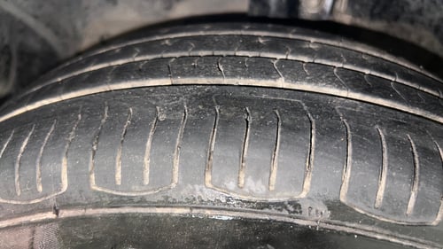 Used 2018 Ford Figo Aspire Titanium1.5 TDCi Diesel Manual tyres LEFT FRONT TYRE TREAD VIEW