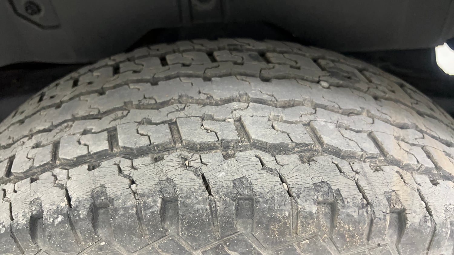 Used 2022 mahindra Thar LX Hard Top Petrol MT 4WD Petrol Manual tyres LEFT REAR TYRE TREAD VIEW