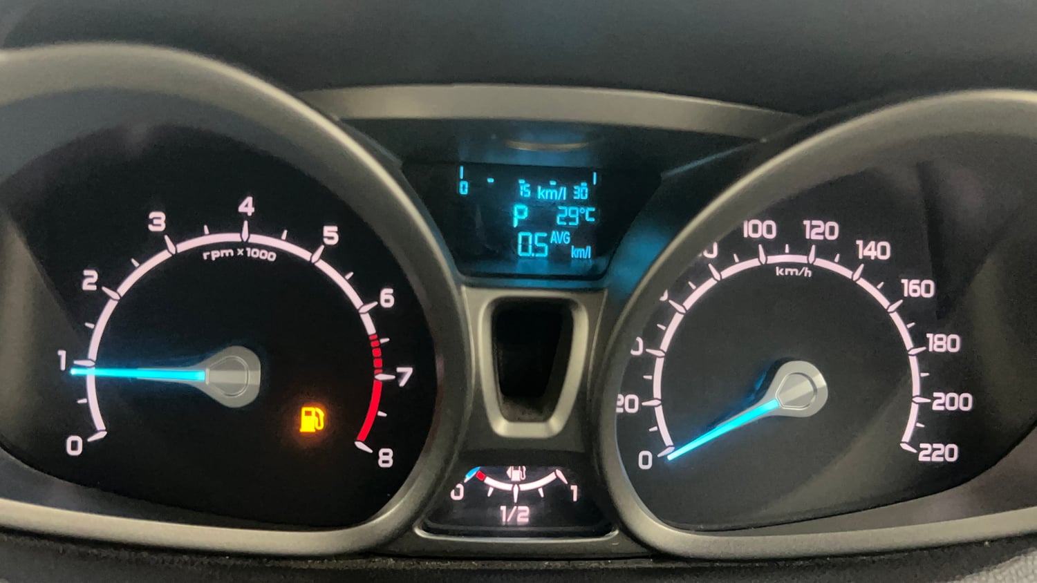Used 2015 Ford EcoSport Titanium 1.5 Ti-VCT AT Petrol Automatic interior CLUSTERMETER VIEW