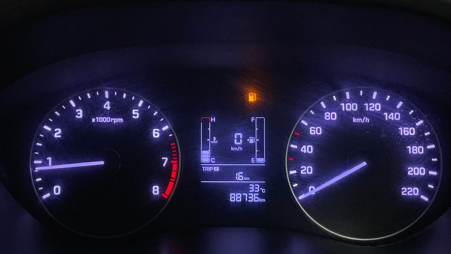 Used 2017 Hyundai Elite i20 Sportz 1.2 Petrol Manual interior CLUSTERMETER VIEW