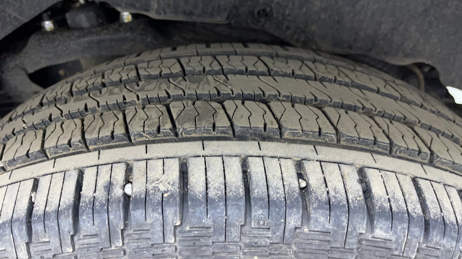 Used 2026 Mahindra Thar Roxx MX5 Petrol AT 2WD Petrol Automatic tyres LEFT REAR TYRE TREAD VIEW