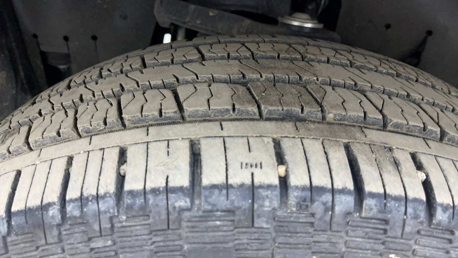 Used 2026 Mahindra Thar Roxx MX5 Petrol AT 2WD Petrol Automatic tyres LEFT FRONT TYRE TREAD VIEW