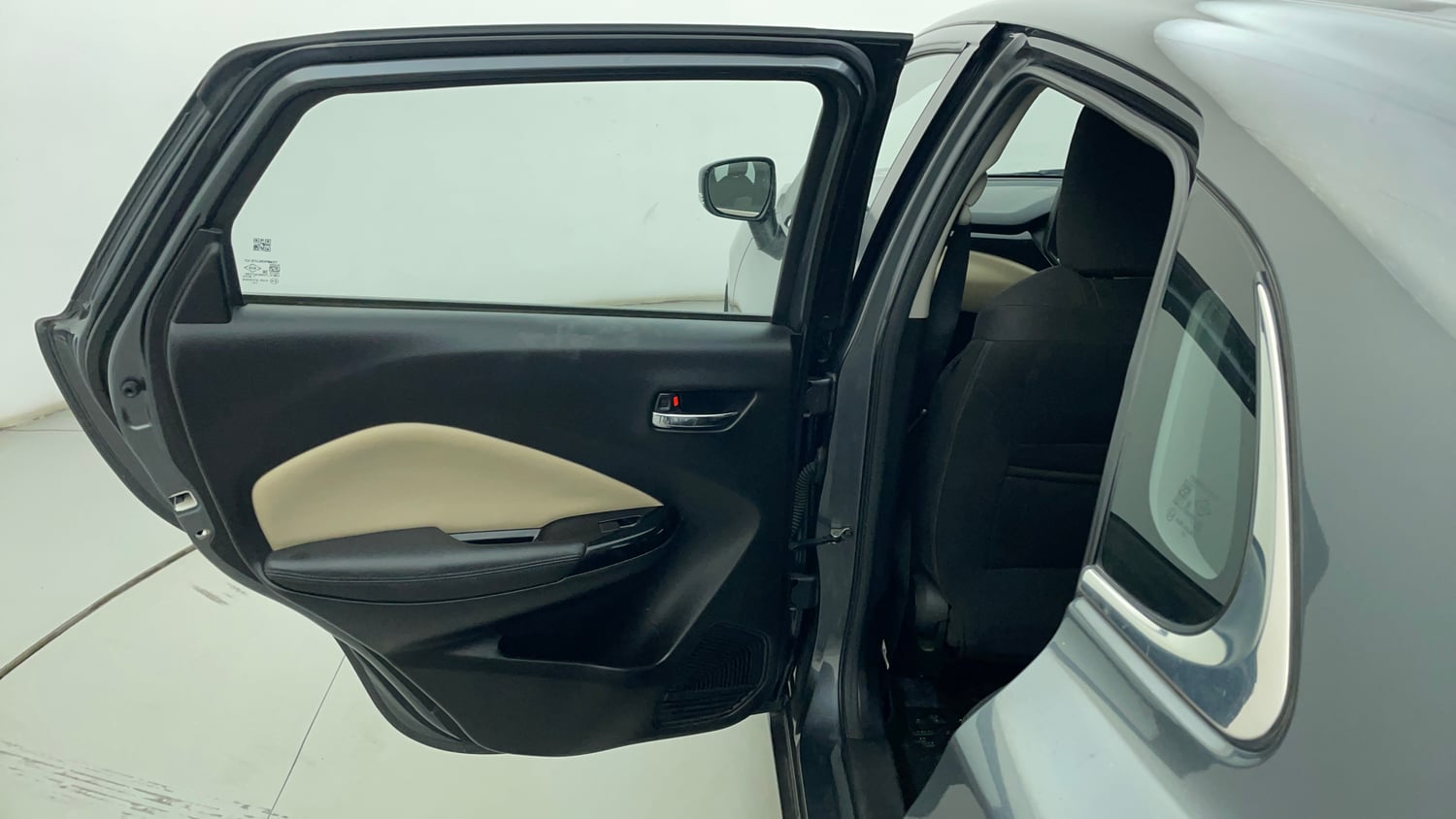 Used 2024 Toyota Glanza G AMT Petrol Automatic interior LEFT REAR DOOR OPEN VIEW