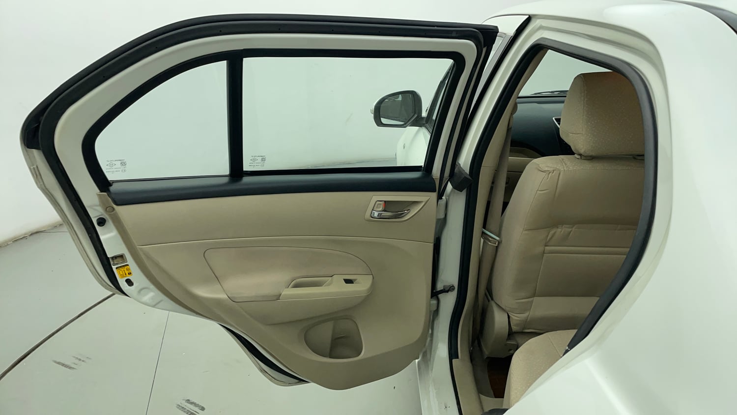 Used 2012 Maruti Suzuki Swift Dzire VXI Petrol Manual interior LEFT REAR DOOR OPEN VIEW