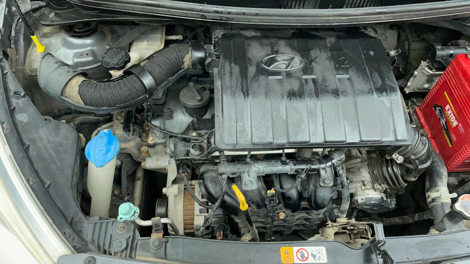 Used 2015 Hyundai Grand i10 Sportz 1.2 Kappa VTVT Petrol Manual engine ENGINE RIGHT SIDE VIEW