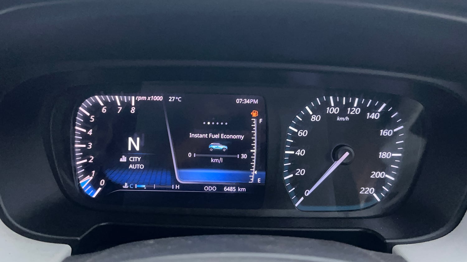 Used 2023 Tata Punch Creative Dual Tone AMT Petrol Automatic interior CLUSTERMETER VIEW