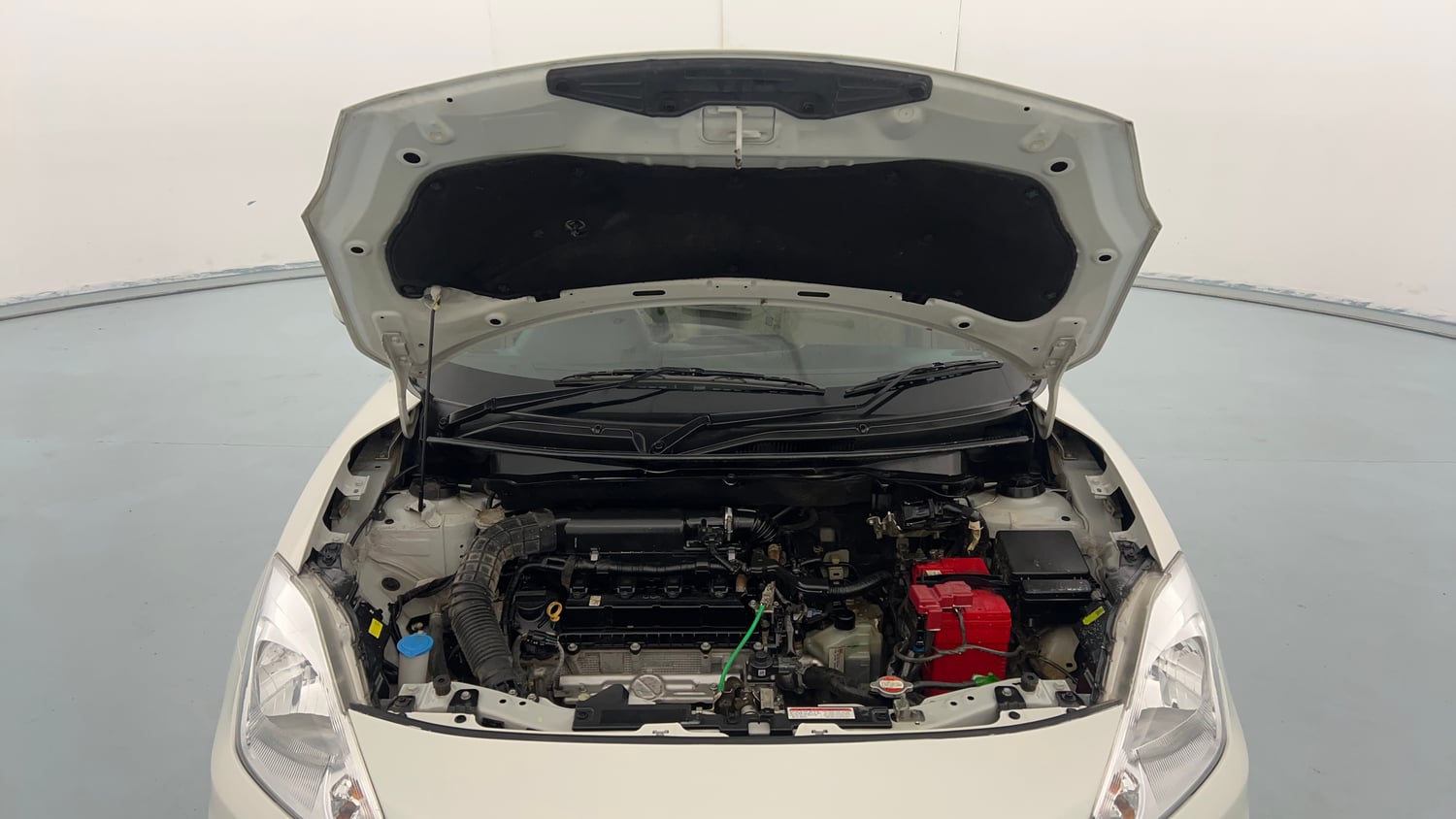 Used 2022 Maruti Suzuki Dzire VXi AGS Petrol Automatic engine ENGINE & BONNET OPEN FRONT VIEW
