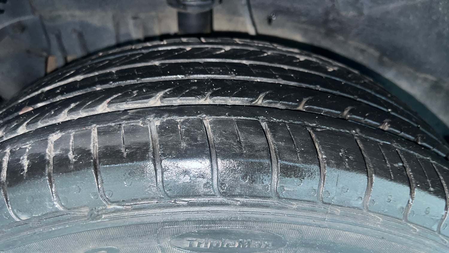 Used 2021 Tata Nexon XM (S) Petrol Manual tyres RIGHT REAR TYRE TREAD VIEW