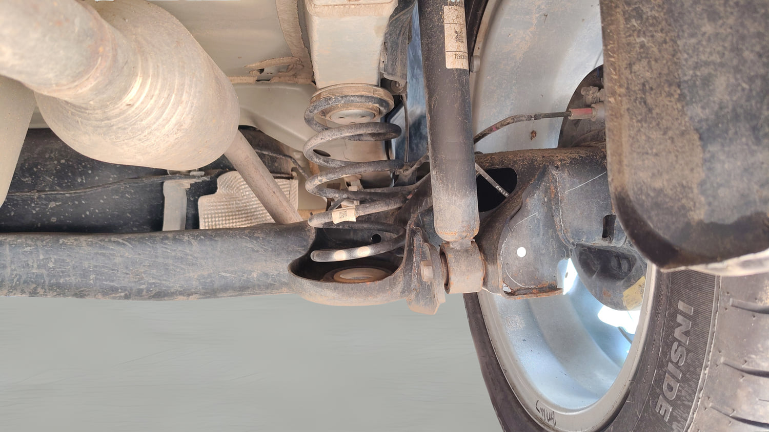 Used 2024 Toyota Glanza V Petrol Manual extra REAR RIGHT UNDERBODY VIEW