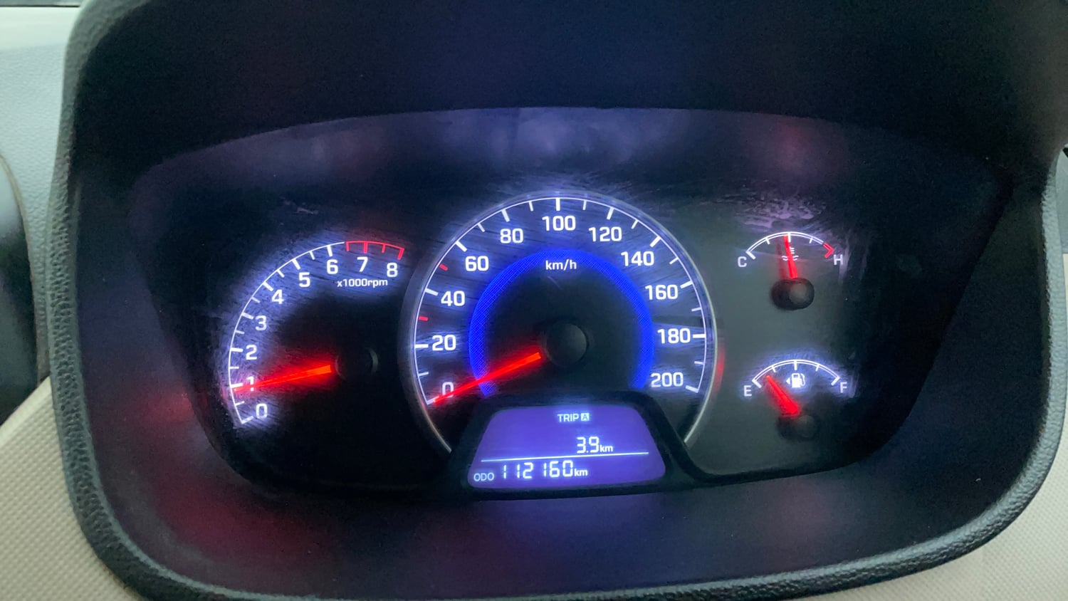 Used 2015 Hyundai Grand i10 Sportz 1.2 Kappa VTVT Petrol Manual interior CLUSTERMETER VIEW
