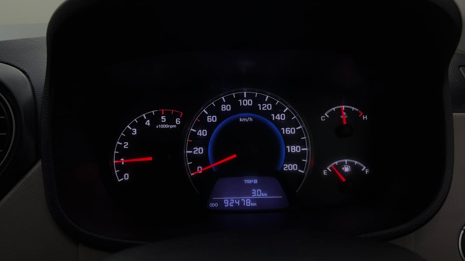 Used 2015 Hyundai Grand i10 Asta 1.1 CRDi (O) Diesel Manual interior CLUSTERMETER VIEW