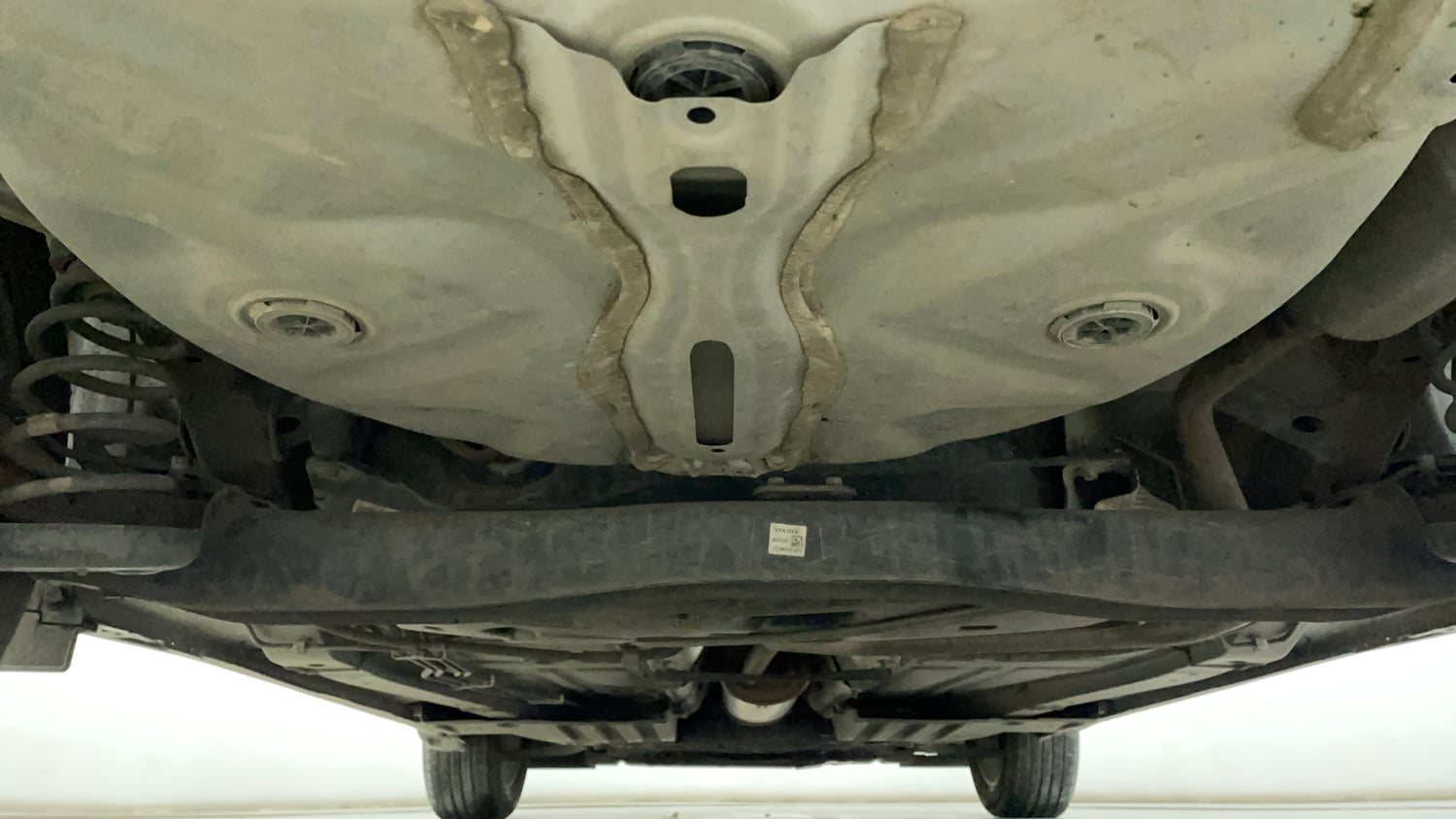 Used 2024 Toyota Glanza G AMT Petrol Automatic extra REAR UNDERBODY VIEW (TAKEN FROM REAR)