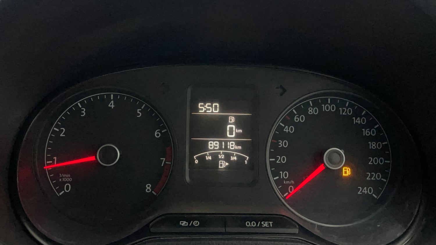 Used 2016 Volkswagen Polo Highline1.2L (P) Petrol Manual interior CLUSTERMETER VIEW
