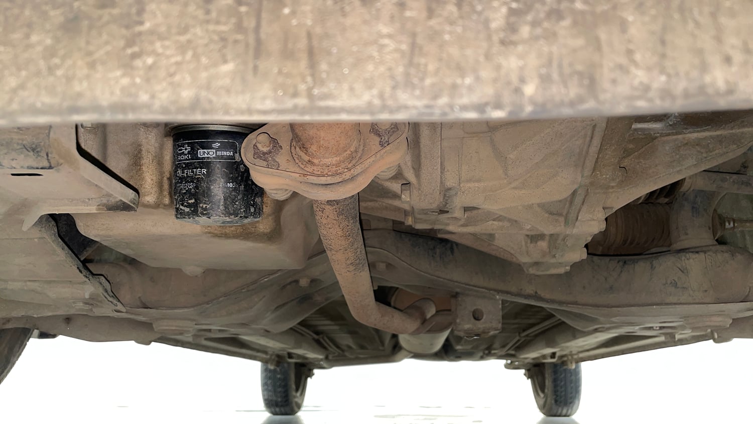 Used 2020 Maruti Suzuki Celerio VXi AMT Petrol Automatic extra FRONT LEFT UNDERBODY VIEW