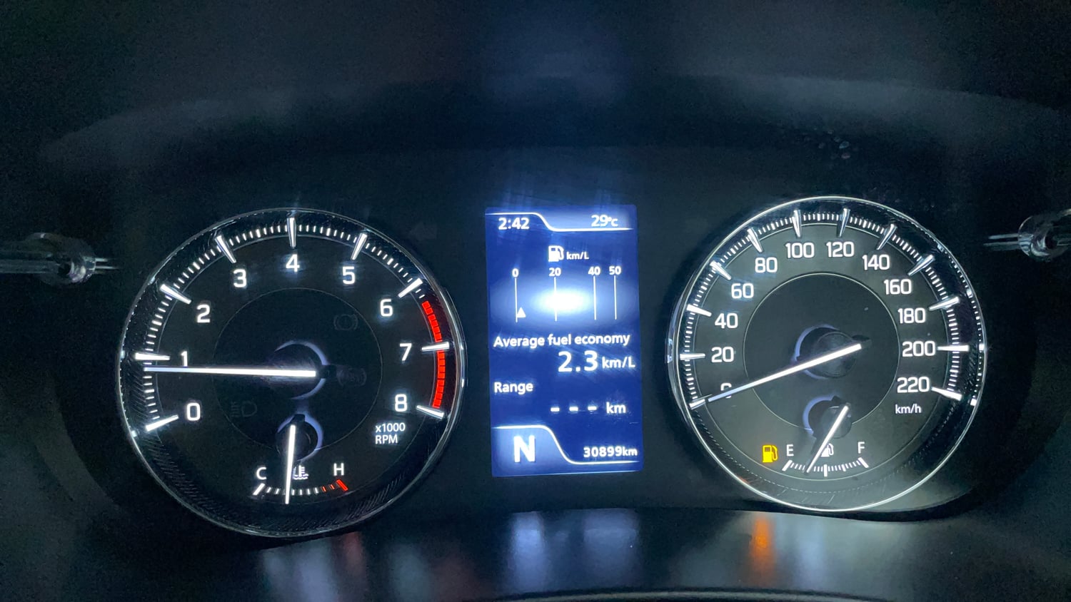 Used 2024 Toyota Glanza G AMT Petrol Automatic interior CLUSTERMETER VIEW