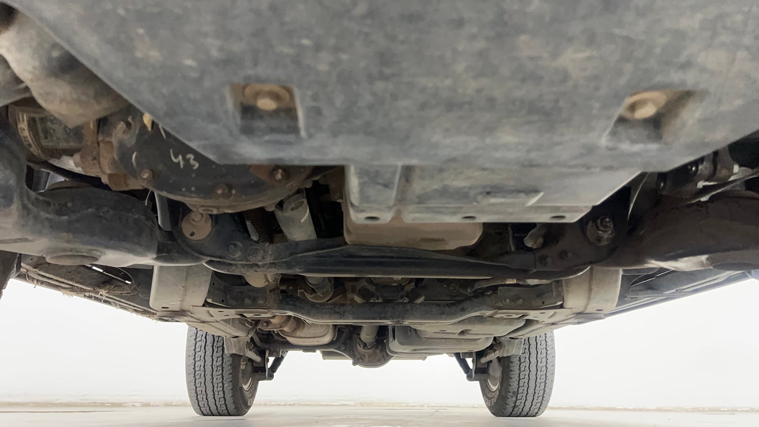 Used 2022 mahindra Thar LX Hard Top Petrol MT 4WD Petrol Manual extra FRONT LEFT UNDERBODY VIEW