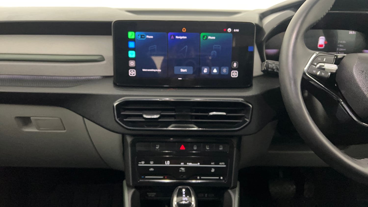 Used 2025 Skoda Kylaq Prestige AT Petrol Automatic interior MUSIC SYSTEM & AC CONTROL VIEW