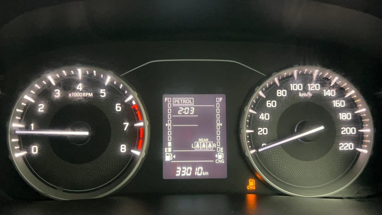 Used 2024 Maruti Suzuki Brezza LXi S-CNG Cng Manual interior CLUSTERMETER VIEW