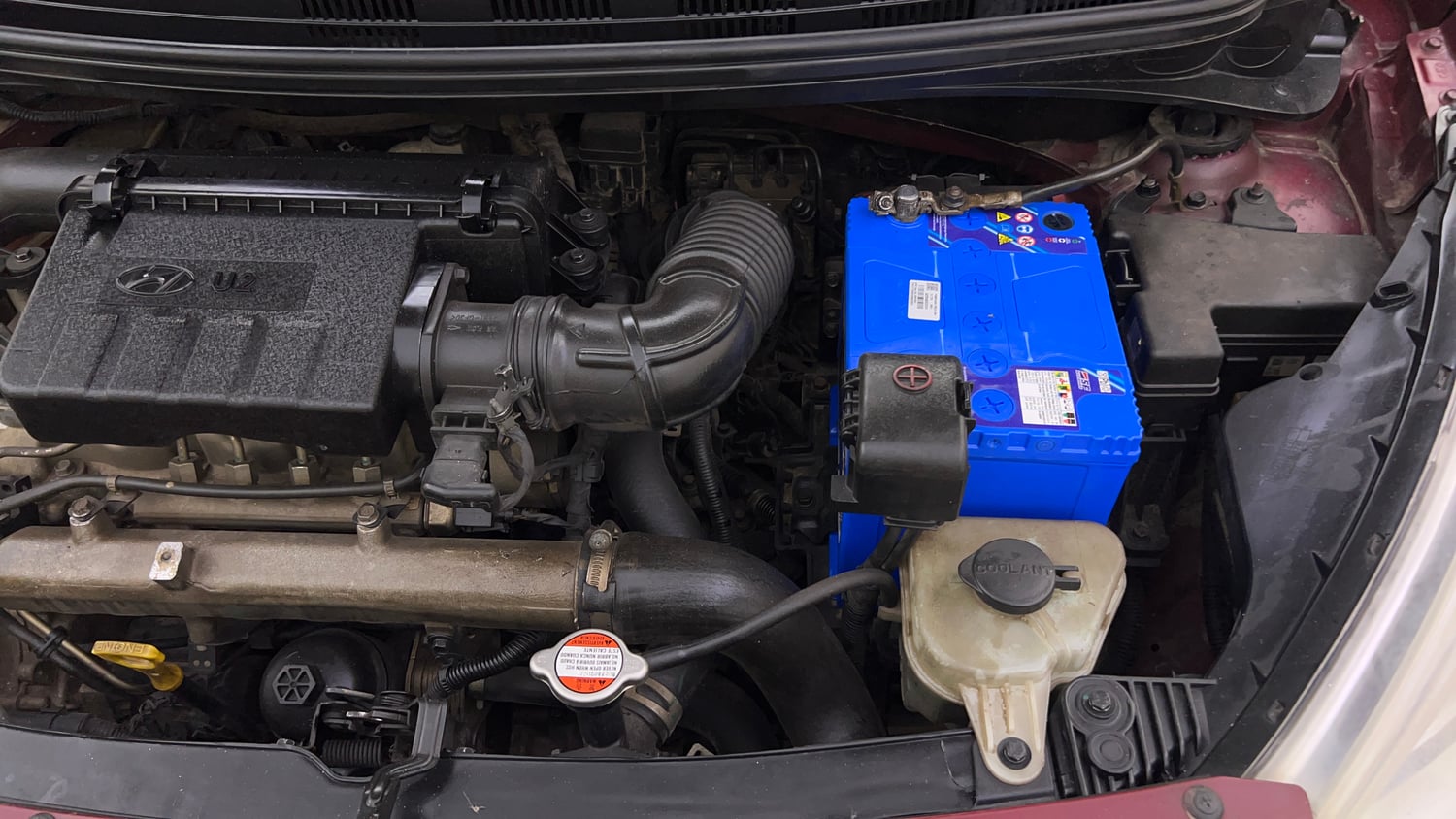 Used 2015 Hyundai Grand i10 Asta 1.1 CRDi (O) Diesel Manual engine ENGINE LEFT SIDE VIEW