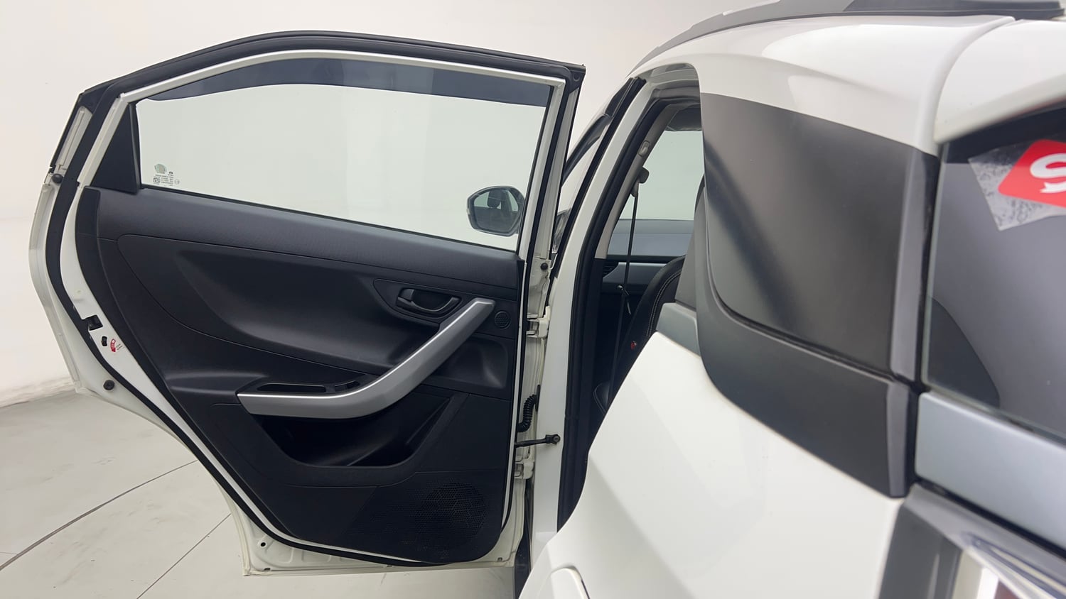 Used 2021 Tata Nexon XM (S) Petrol Manual interior LEFT REAR DOOR OPEN VIEW