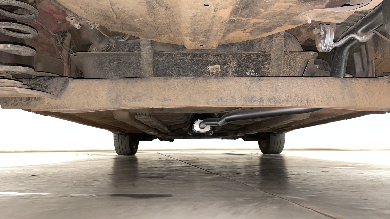 Used 2017 Hyundai Grand i10 Sportz (O) AT 1.2 Kappa VTVT Petrol Automatic extra REAR UNDERBODY VIEW (TAKEN FROM REAR)