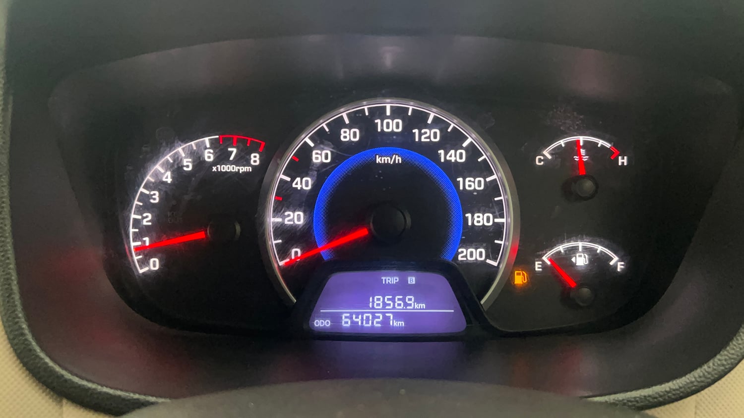Used 2018 Hyundai Grand i10 Sportz 1.2 Kappa VTVT Petrol Manual interior CLUSTERMETER VIEW