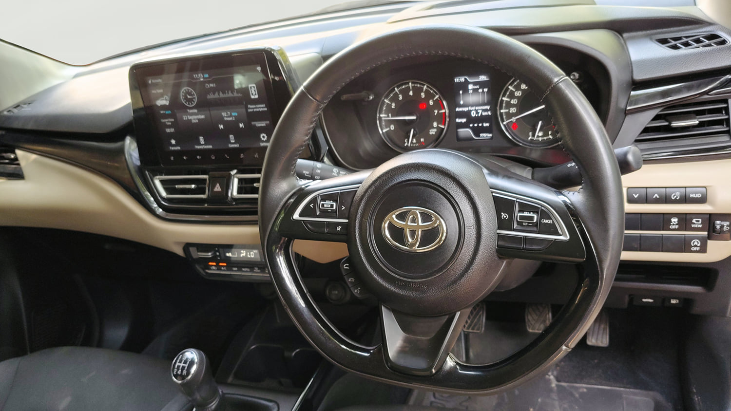 Used 2024 Toyota Glanza V Petrol Manual interior STEERING VIEW