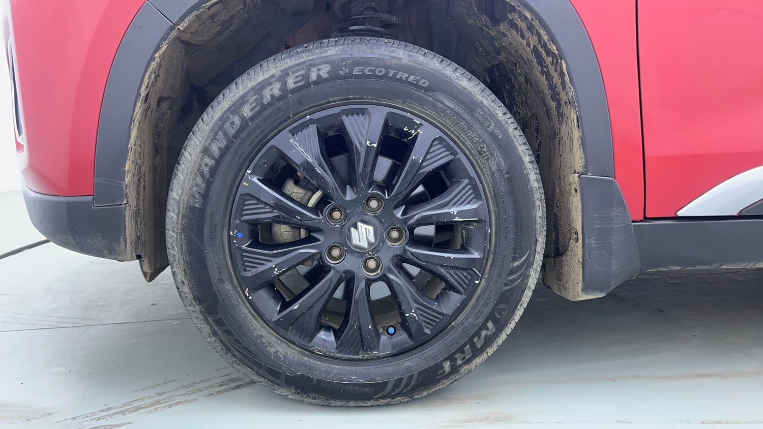 Used 2021 Maruti Suzuki Vitara Brezza ZXi AT SHVS Petrol Automatic tyres LEFT FRONT TYRE RIM VIEW