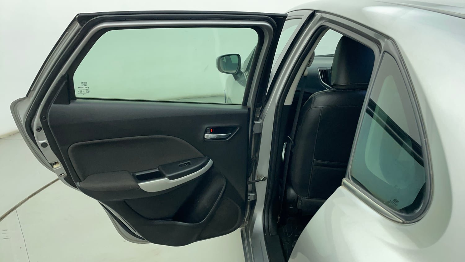 Used 2018 Maruti Suzuki Baleno Zeta 1.2 Petrol Manual interior LEFT REAR DOOR OPEN VIEW