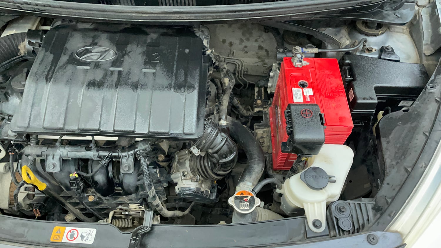 Used 2015 Hyundai Grand i10 Sportz 1.2 Kappa VTVT Petrol Manual engine ENGINE LEFT SIDE VIEW