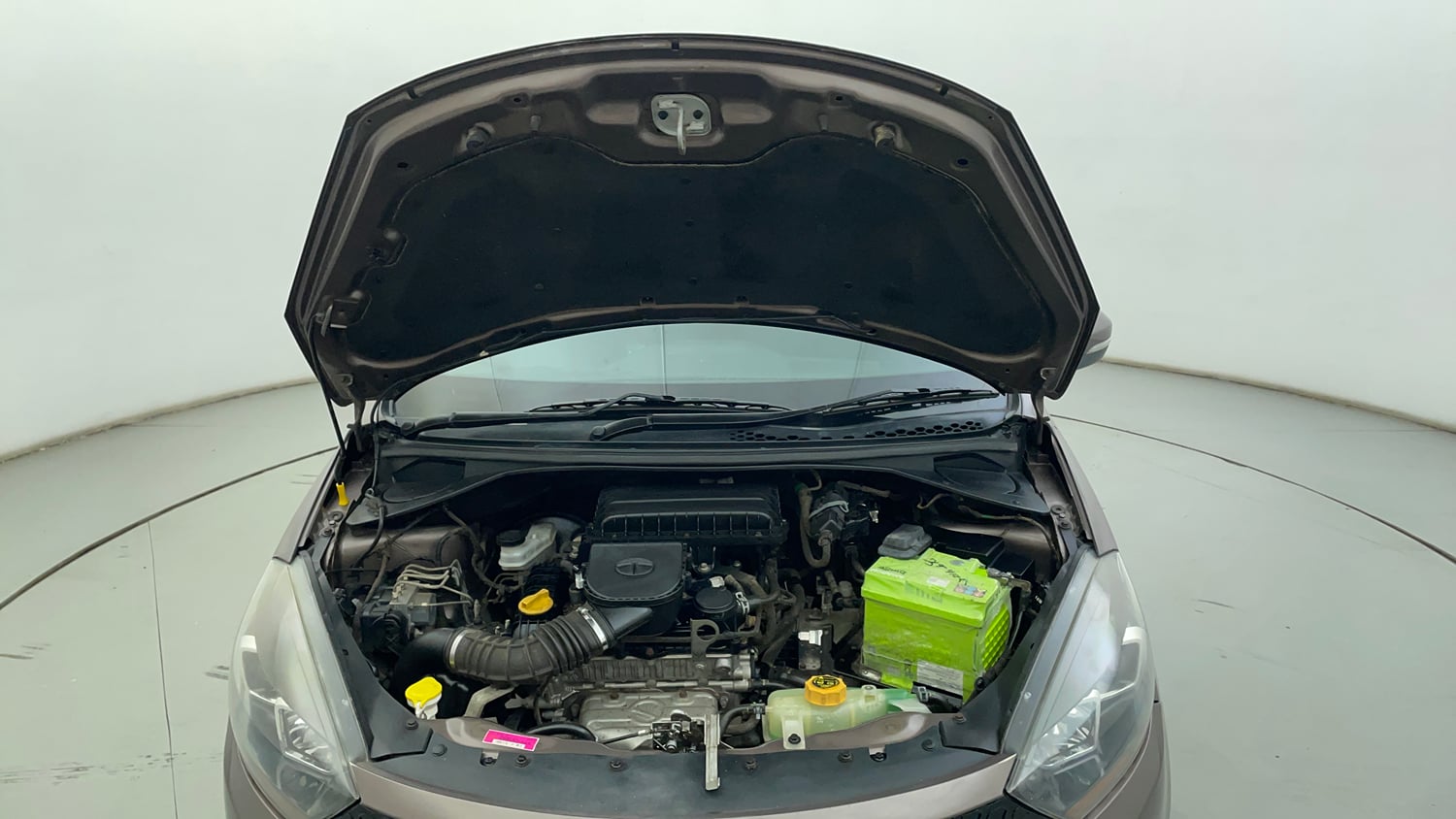 Used 2020 Tata Tigor Revotron XZA Petrol Automatic engine ENGINE & BONNET OPEN FRONT VIEW