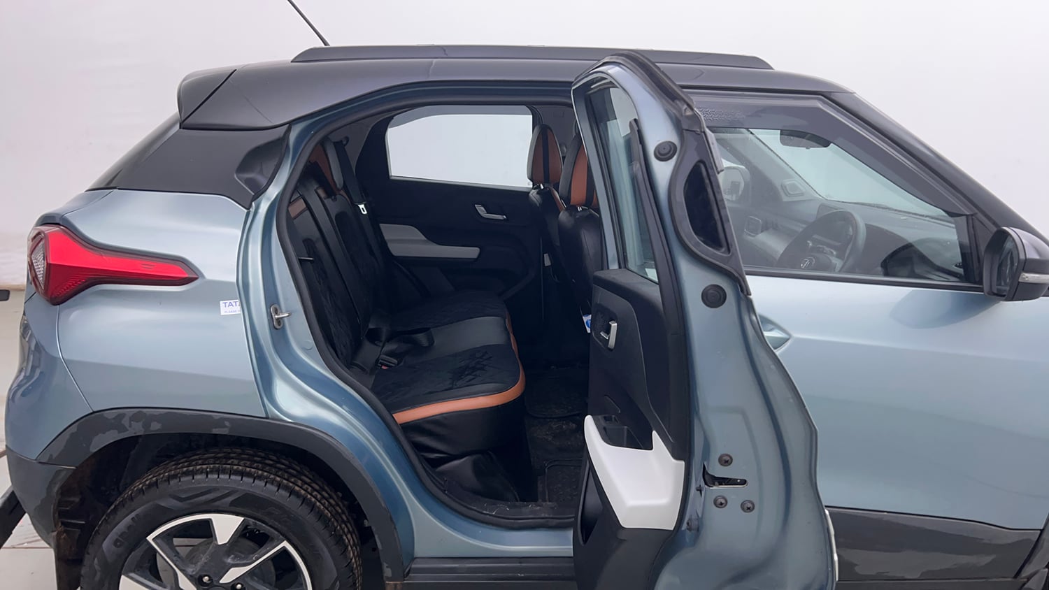 Used 2023 Tata Punch Creative Dual Tone AMT Petrol Automatic interior RIGHT SIDE REAR DOOR CABIN VIEW