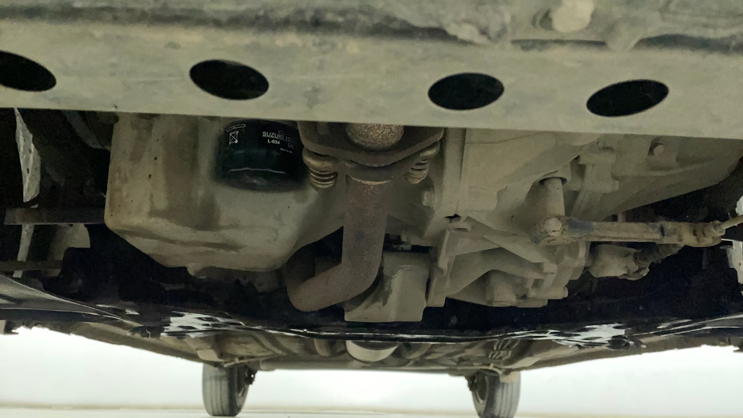 Used 2022 Maruti Suzuki Wagon R VXi (O) 1.2 Petrol Manual extra FRONT LEFT UNDERBODY VIEW
