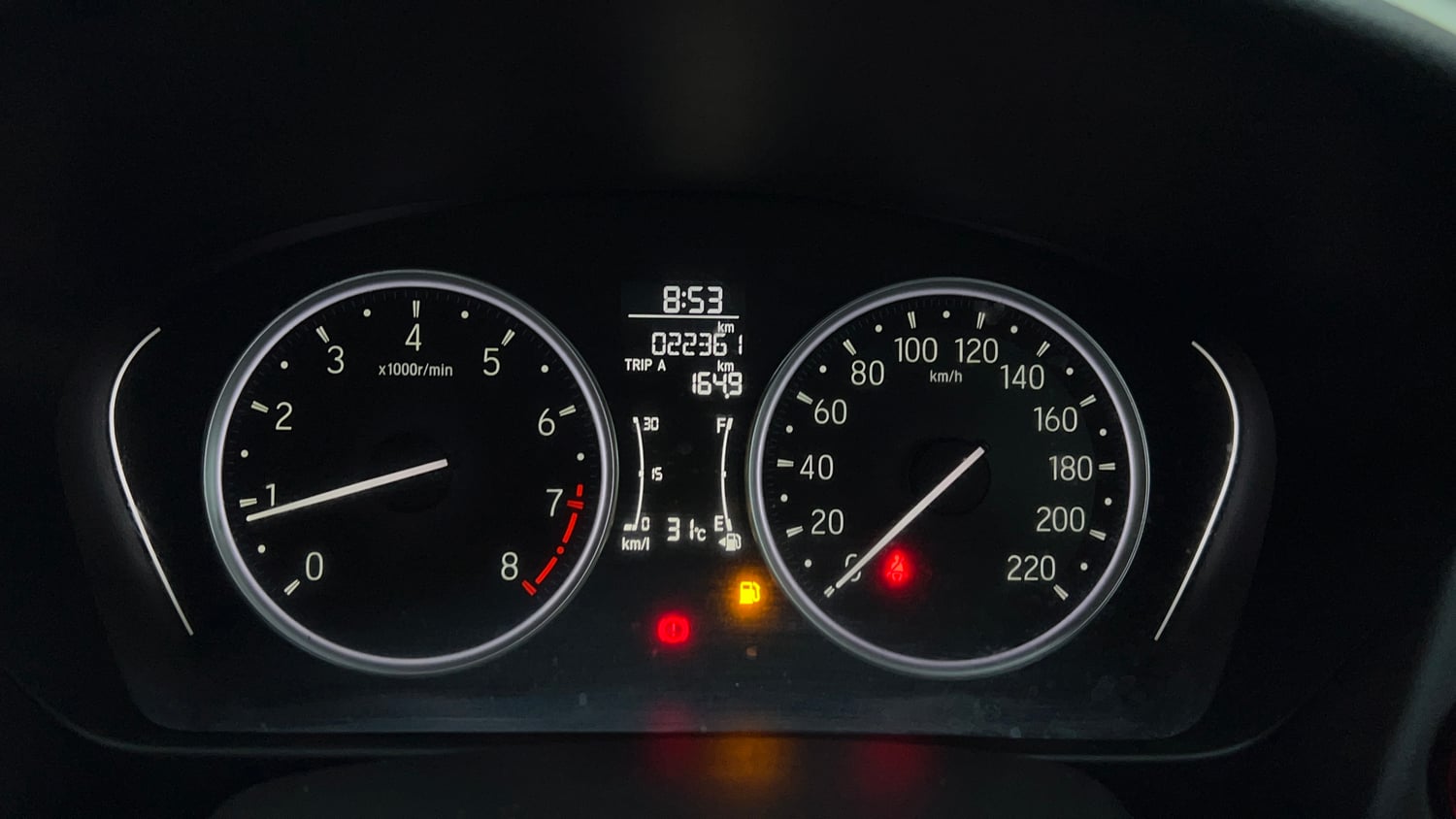Used 2022 Honda City V Petrol Petrol Manual interior CLUSTERMETER VIEW