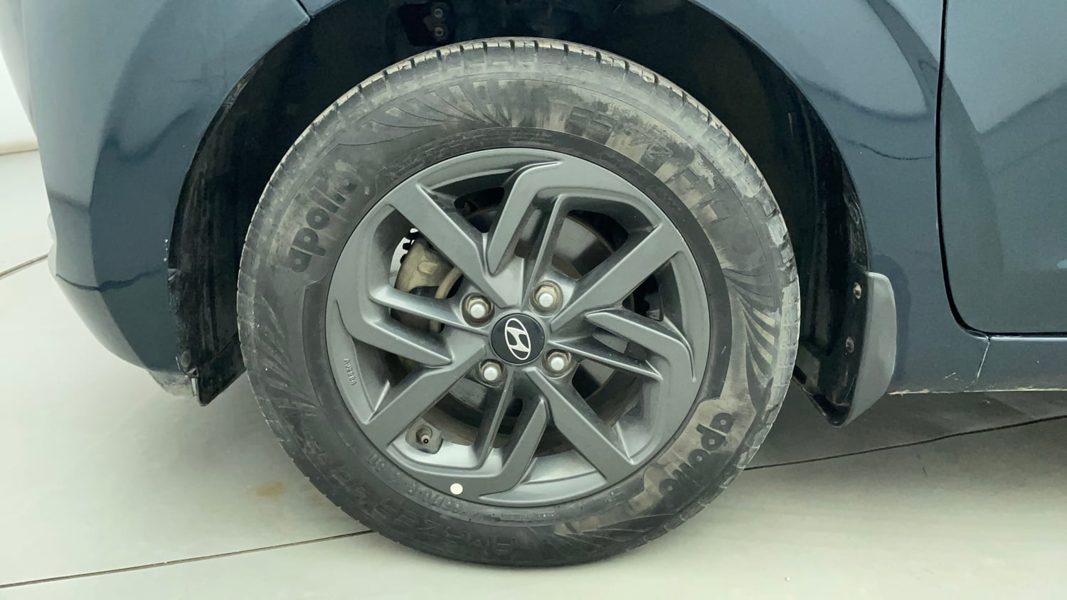 Used 2020 Hyundai Grand i10 Nios Sportz 1.2 Kappa VTVT Petrol Manual tyres LEFT FRONT TYRE RIM VIEW