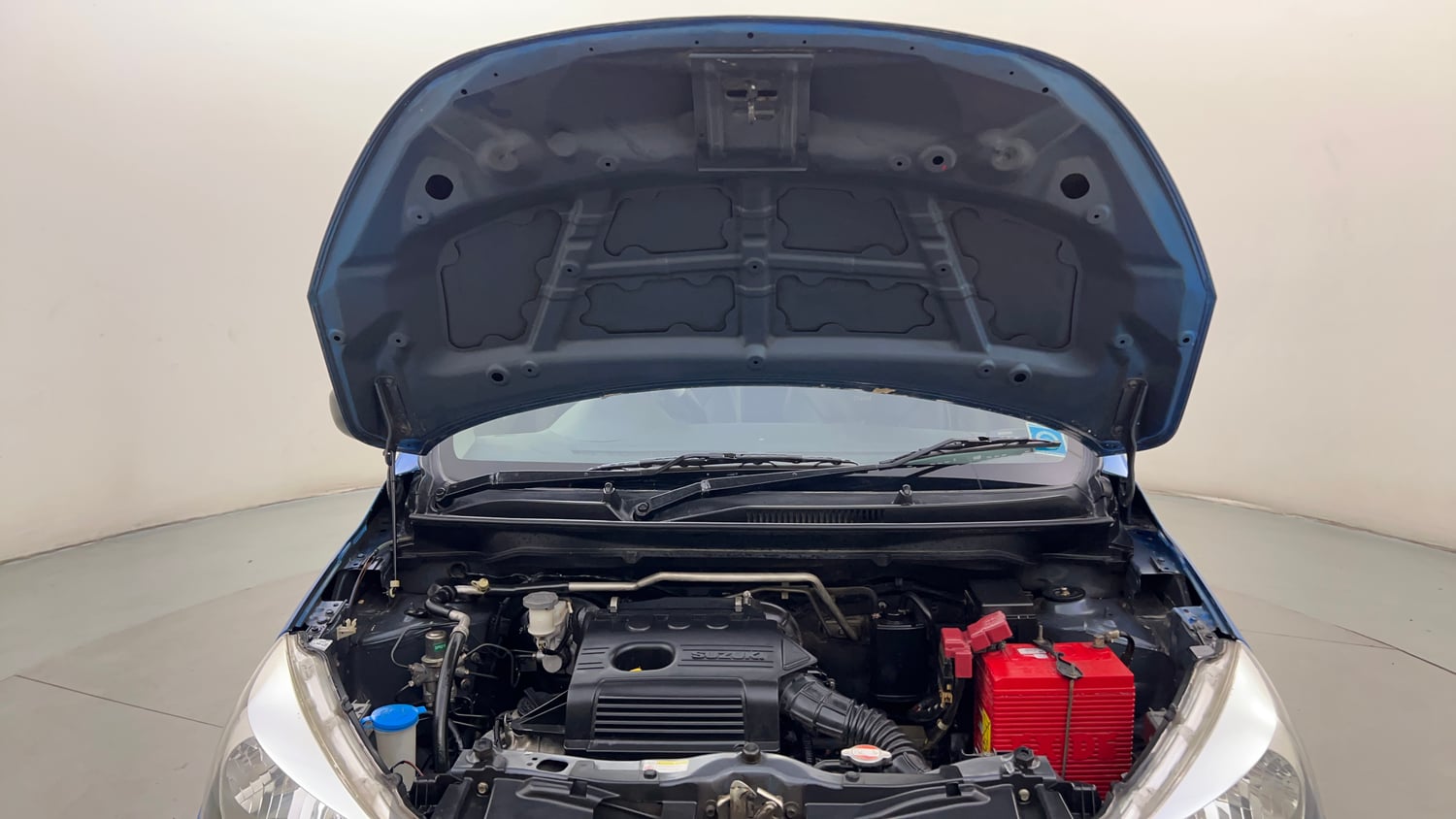 Used 2015 Maruti Suzuki Celerio VXi AMT Petrol Automatic engine ENGINE & BONNET OPEN FRONT VIEW