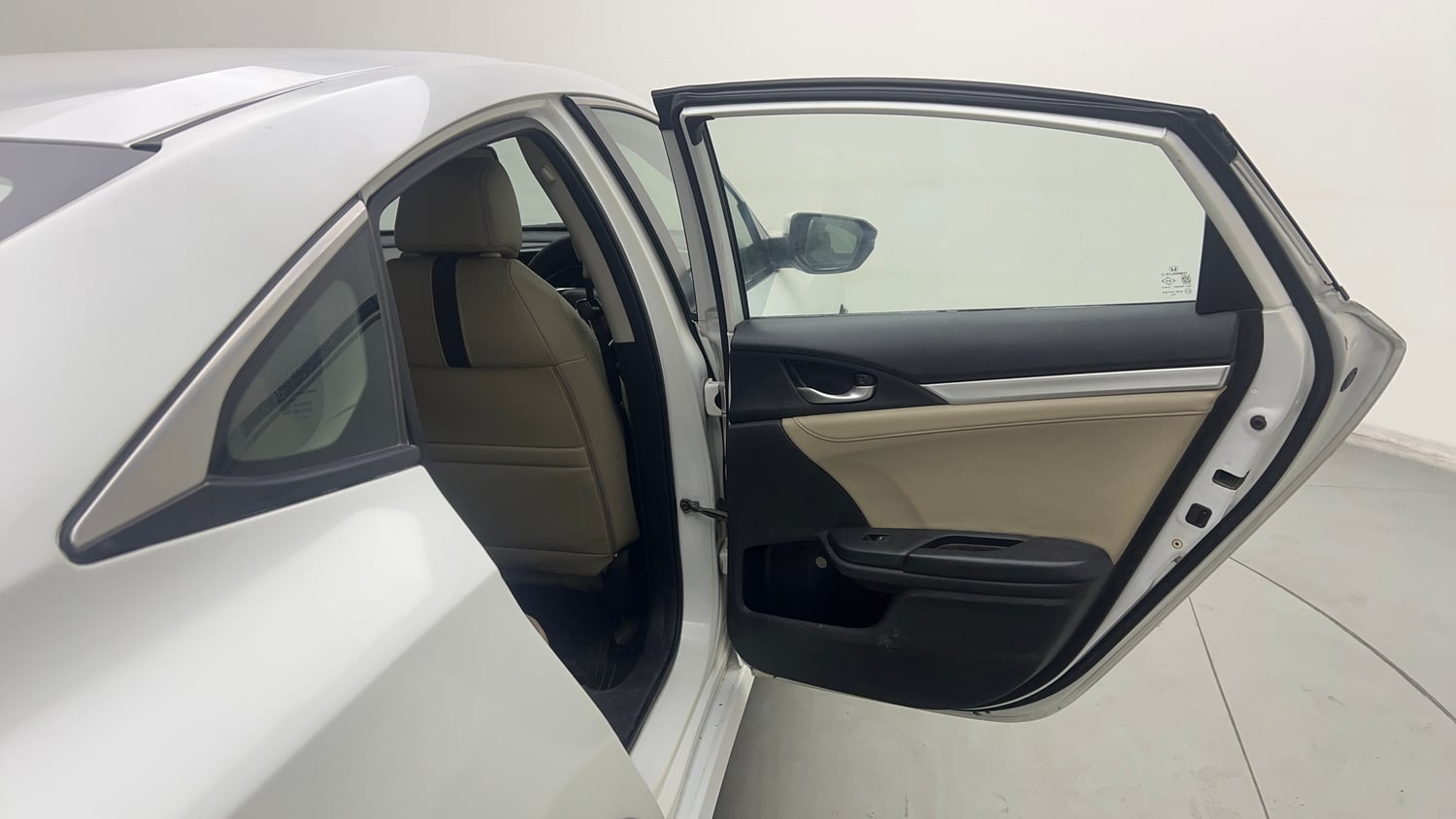Used 2019 Honda Civic ZX CVT Petrol Petrol Automatic interior RIGHT REAR DOOR OPEN VIEW
