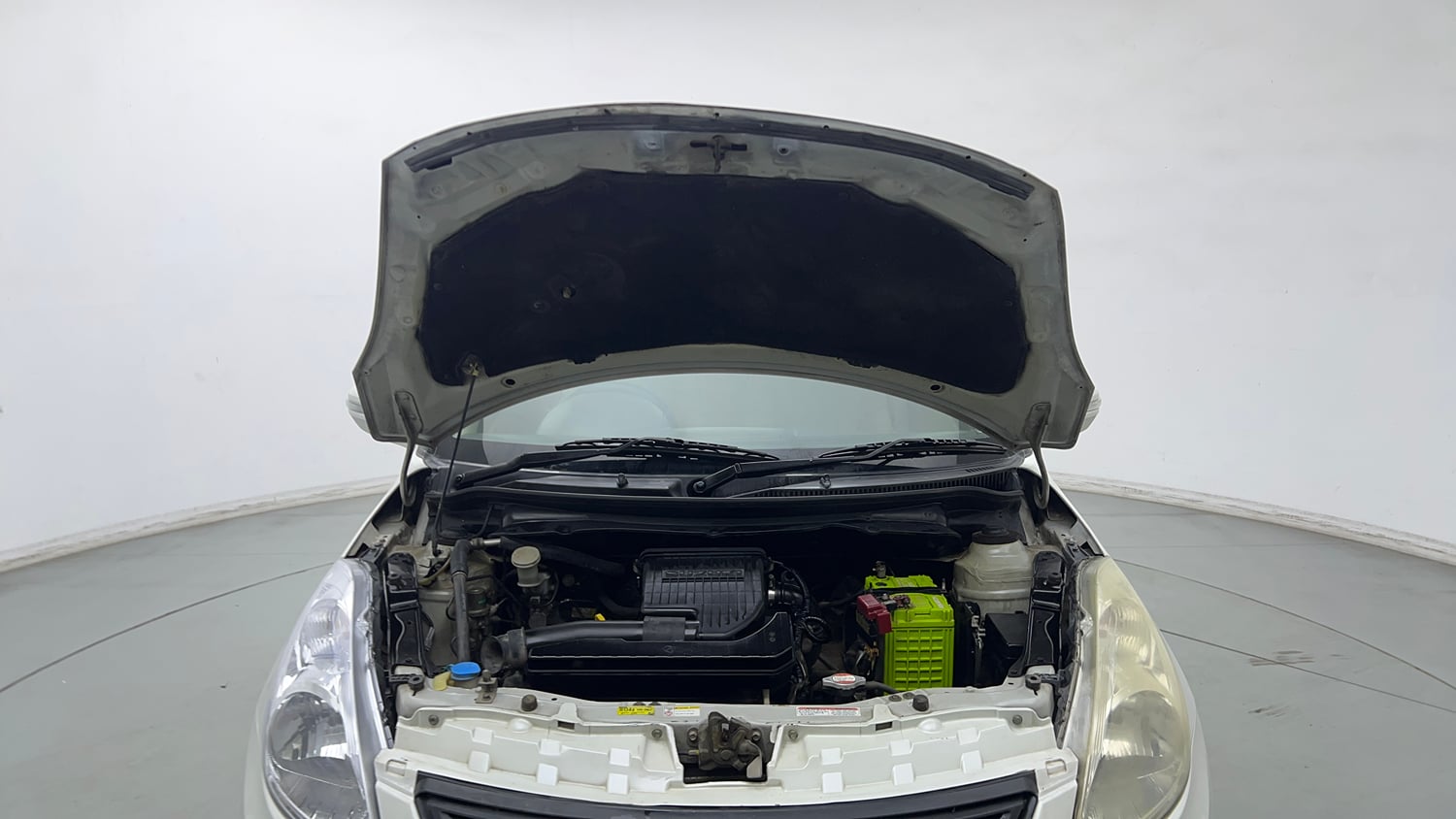 Used 2014 Maruti Suzuki Swift Dzire VXI Petrol Manual engine ENGINE & BONNET OPEN FRONT VIEW