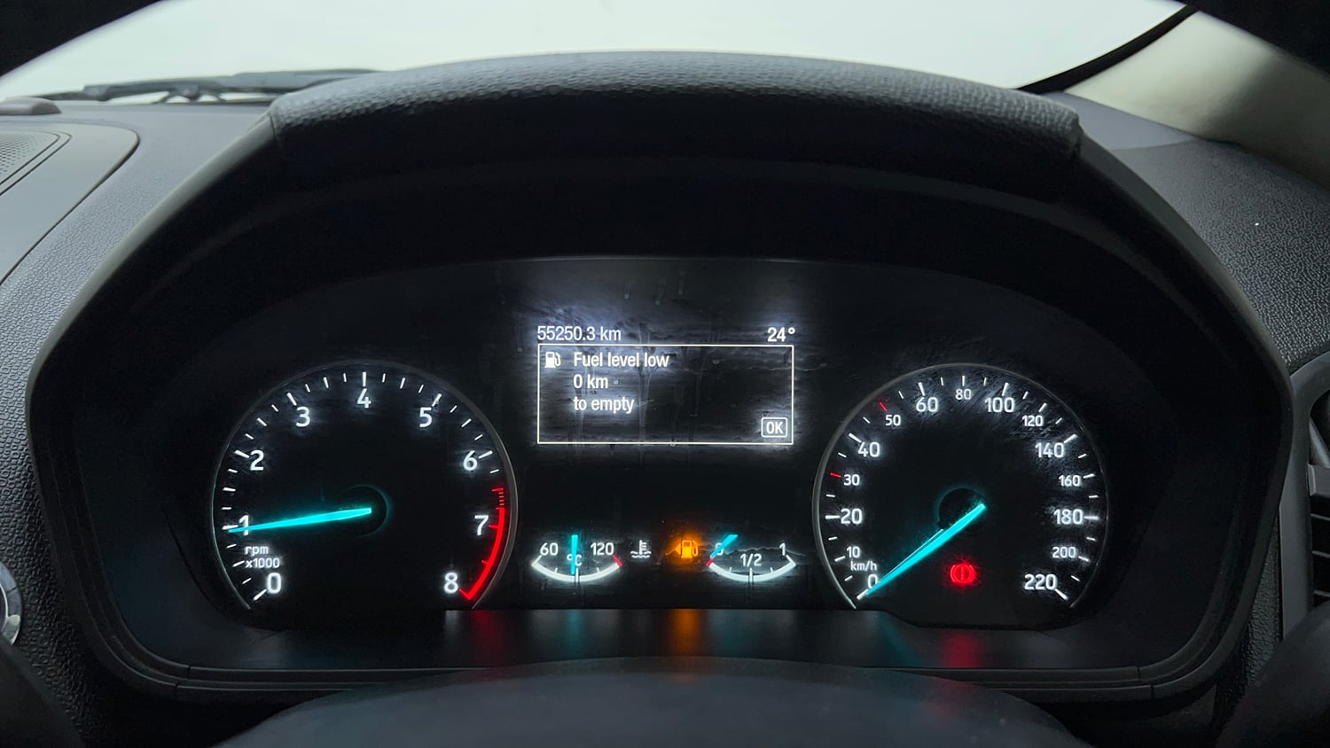 Used 2018 Ford EcoSport Titanium + 1.5L Ti-VCT Petrol Manual interior CLUSTERMETER VIEW