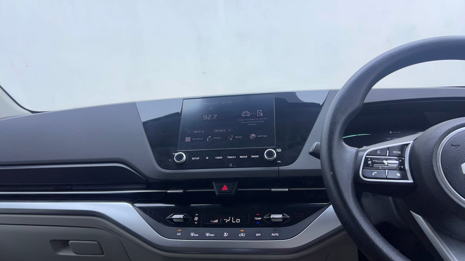 Used 2022 Kia Carens Prestige Plus 1.4 Petrol MT 7 STR Petrol Manual interior MUSIC SYSTEM & AC CONTROL VIEW
