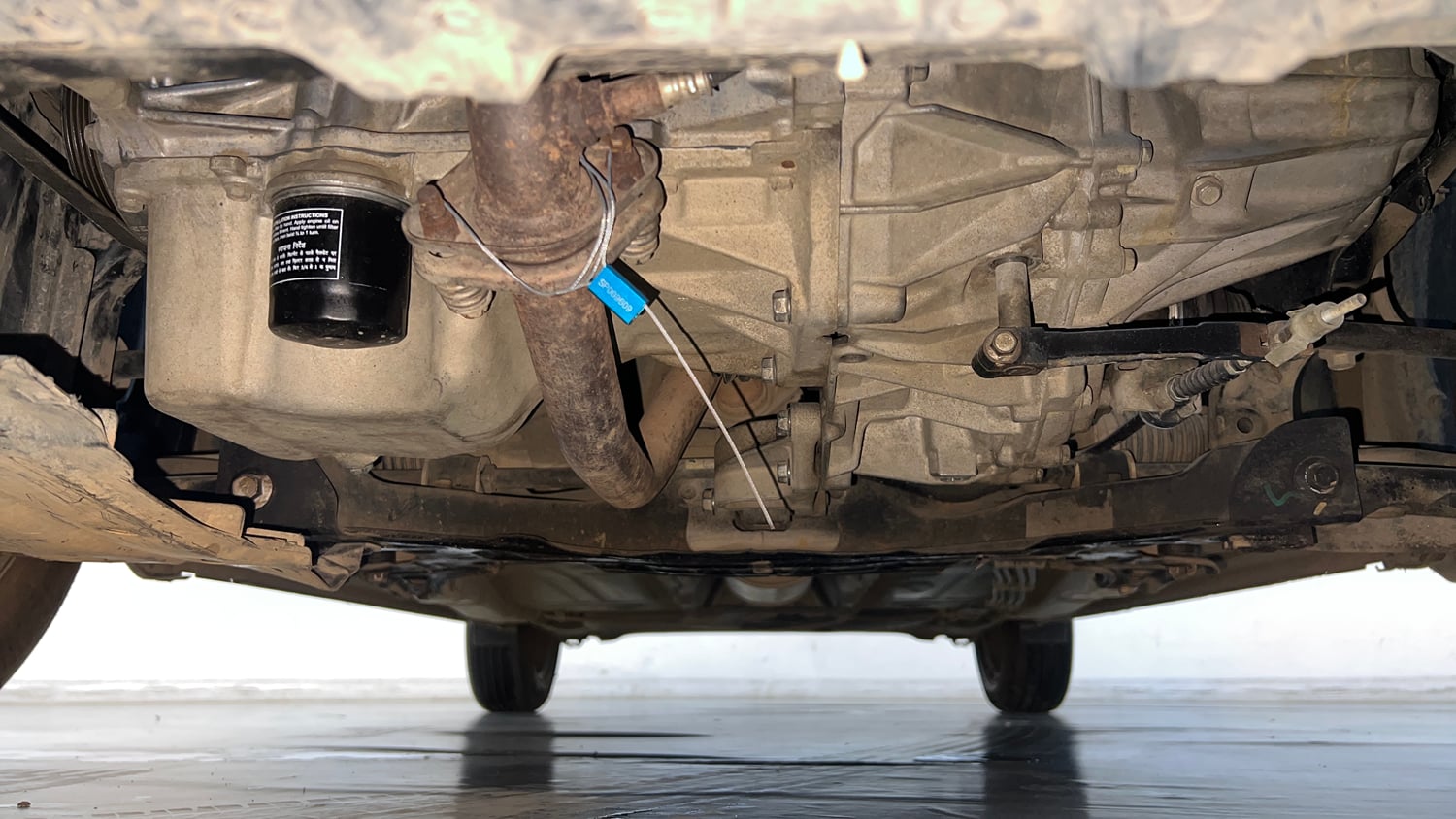 Used 2016 Maruti Suzuki Baleno Delta 1.2 Petrol Manual extra FRONT LEFT UNDERBODY VIEW