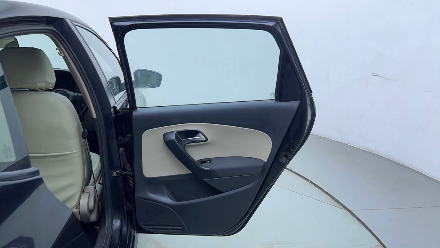 Used 2013 Volkswagen Polo Highline1.2L (P) Petrol Manual interior RIGHT REAR DOOR OPEN VIEW