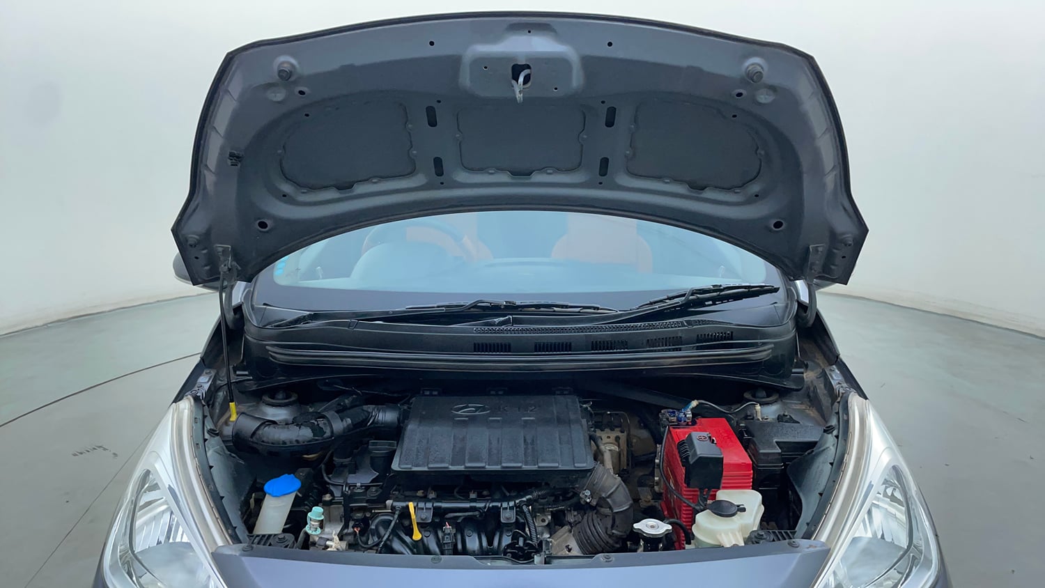 Used 2019 Hyundai Grand i10 Asta 1.2 Kappa VTVT Petrol Manual engine ENGINE & BONNET OPEN FRONT VIEW