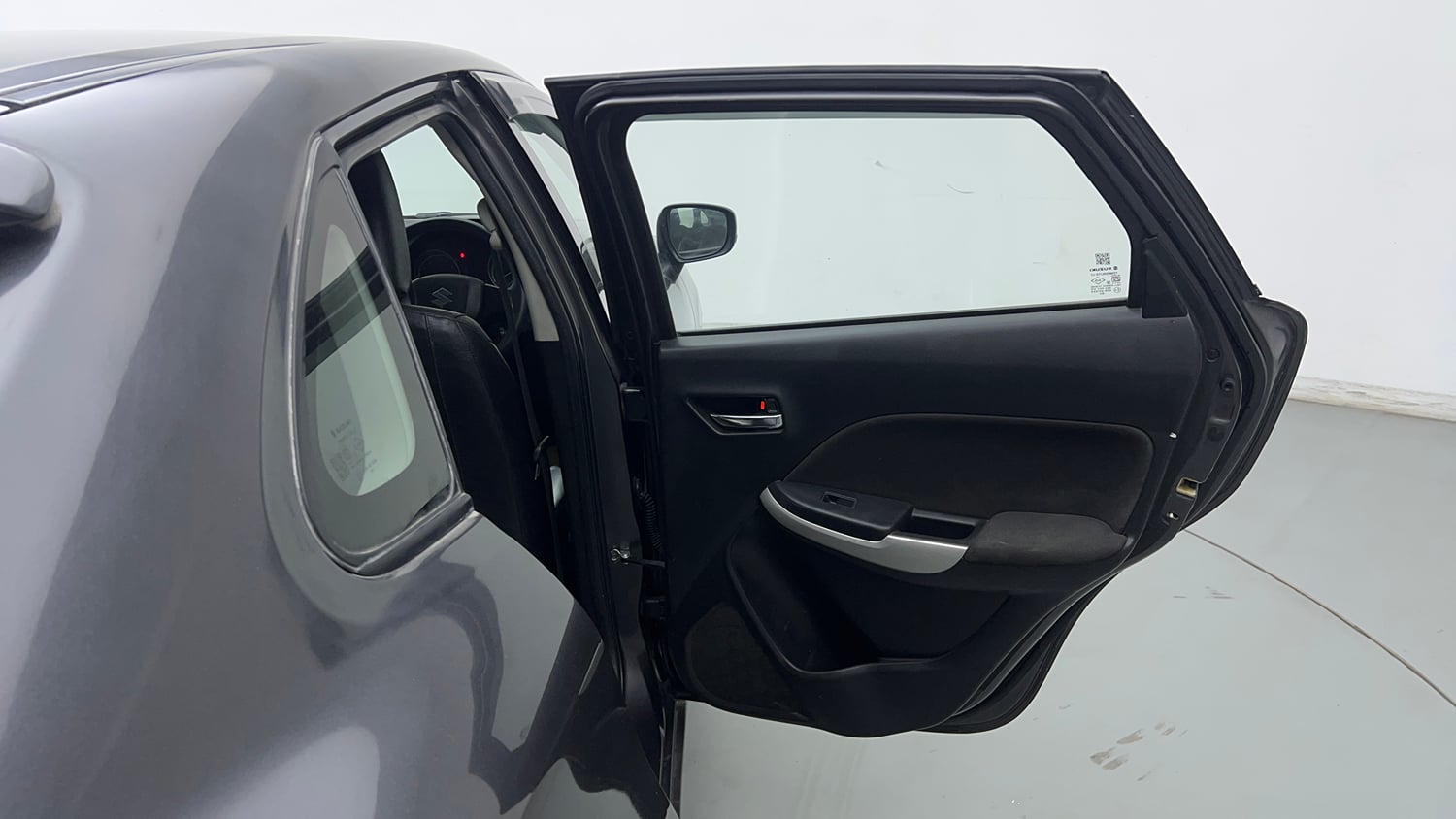 Used 2016 Maruti Suzuki Baleno Delta 1.2 Petrol Manual interior RIGHT REAR DOOR OPEN VIEW