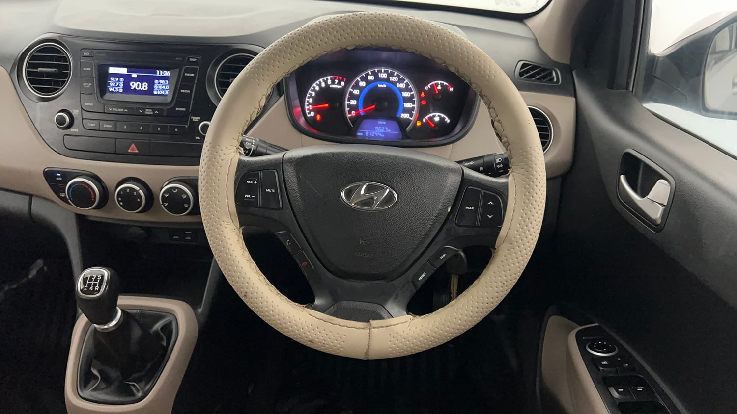 Used 2016 Hyundai Grand i10 Sportz 1.2 Kappa VTVT Petrol Manual interior STEERING VIEW