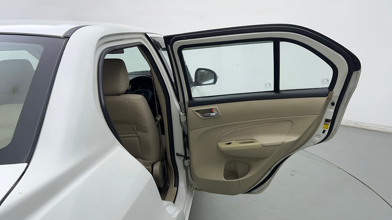 Used 2014 Maruti Suzuki Swift Dzire VXI Petrol Manual interior RIGHT REAR DOOR OPEN VIEW