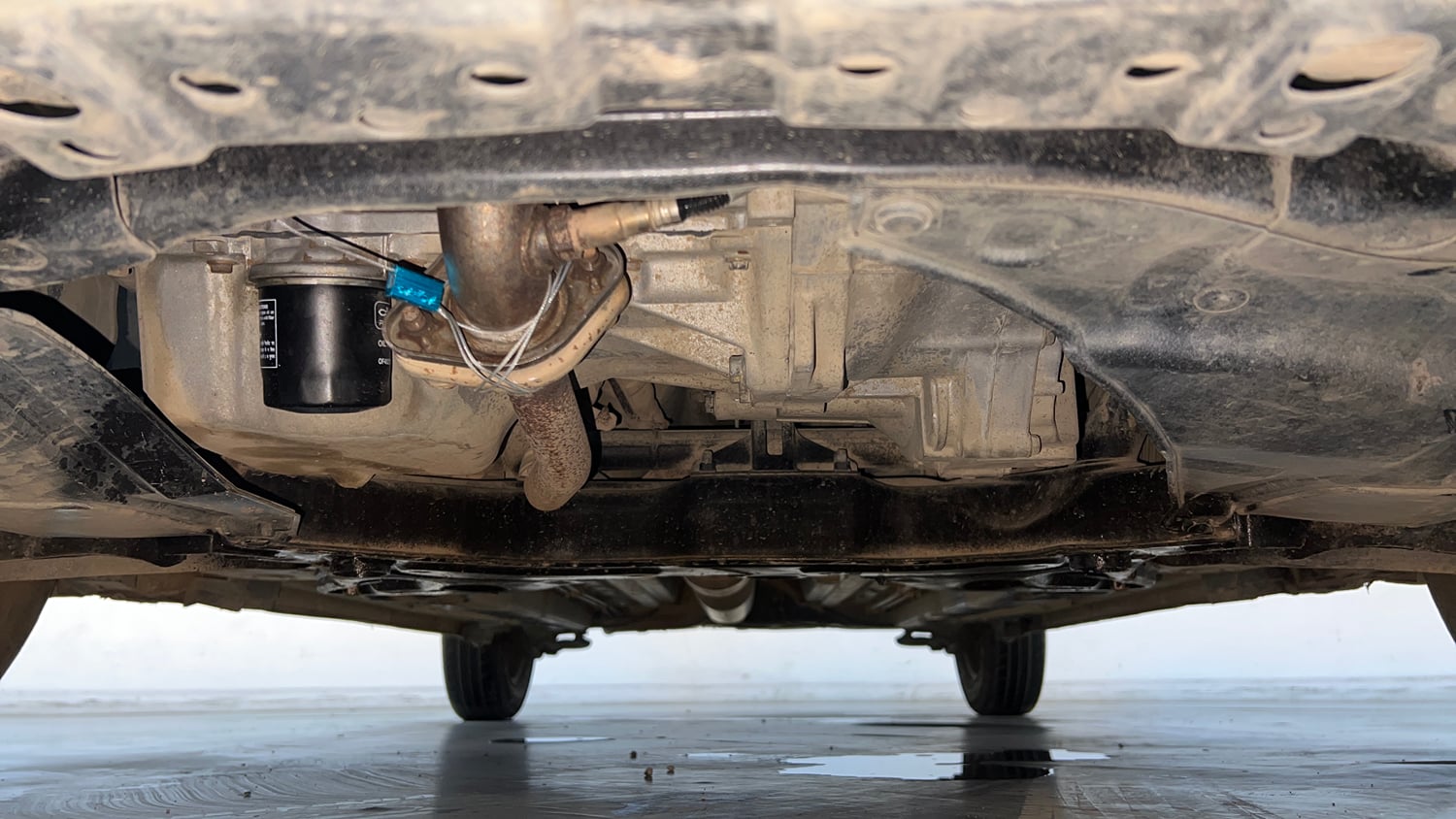 Used 2014 Maruti Suzuki Swift Dzire VXI Petrol Manual extra FRONT LEFT UNDERBODY VIEW